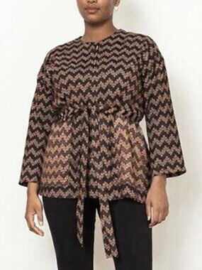 Ace & Jig Keenan Cardigan / Jacket in Black and Brown Herringbone